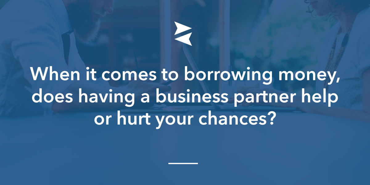 Banner Image: When it comes to borrowing money, does having a business partner help or hurt your chances?