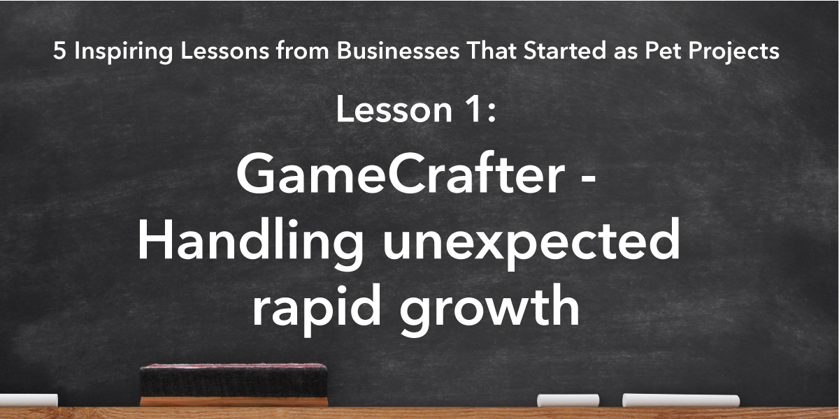 Social Media Sharing Banner Image: GameCrafter lesson is handling rapic growth over a short timeframe