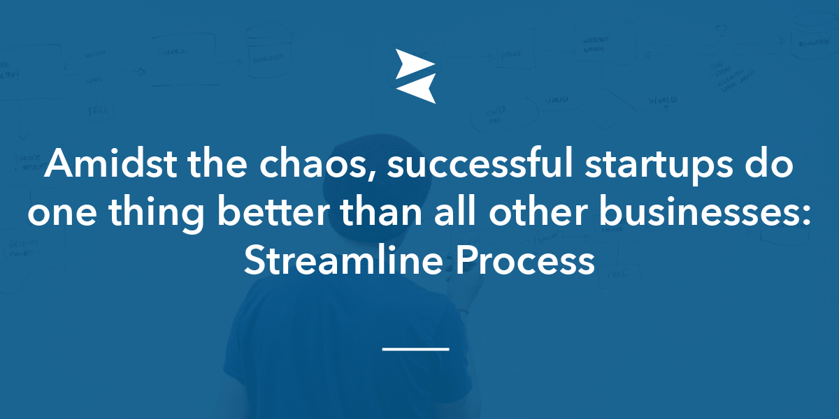 Banner Image: amidst the madness, startups that succeed are doing one thing better than more traditional small businesses and other startups: streamlining process.